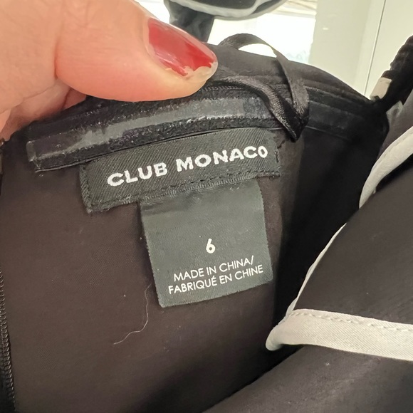 Club Monaco Flutter Sleeve Sheath Dress With Piping - Picture 3 of 3